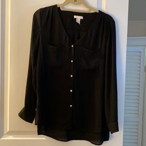Black Button Down Blouse